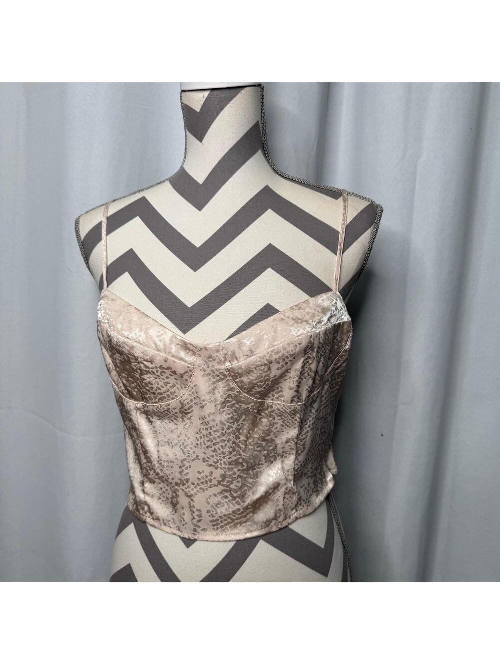 Forever 21 snakeskin print cropped top